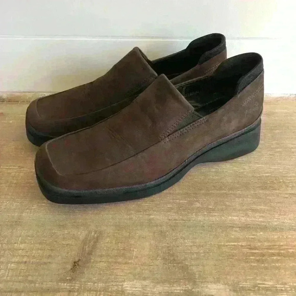 Ecco Twist Brown Suede Slip On Loafer Shoes Size 4.5 - Picture 2 of 11